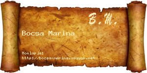 Bocsa Marina névjegykártya